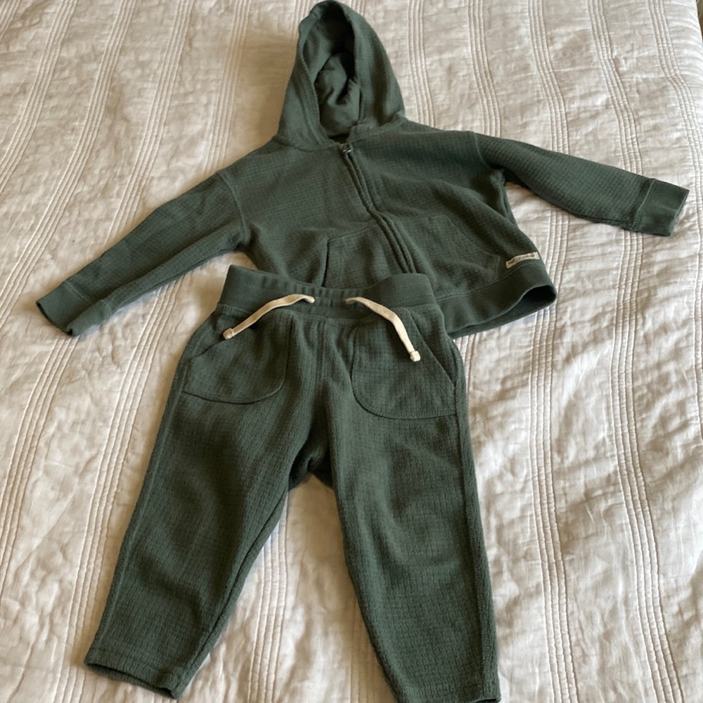 GAP Unisex Teal Zip Sweatshirt and Jogger Set